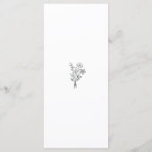 Elegante Minimalistische Botanicals Menükarte (Rückseite)