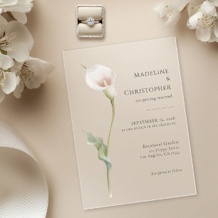 Elegante minimalistische botanische Hochzeit mit C Acryleinladungen