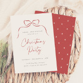 Elegante Minimalistische Bow Weihnachtsfeier Einladung