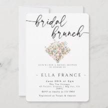 Elegante, minimalistische Brunch-Hochzeitseinladun