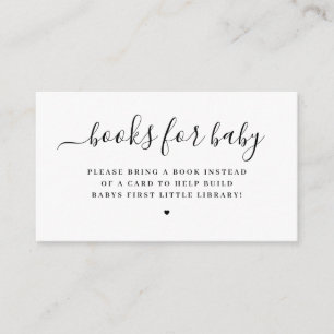 Elegante minimalistische Bücher für Baby Begleitkarte