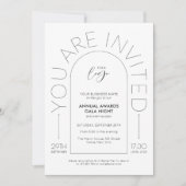 Elegante Minimalistische Business-Gala Einladung (Vorderseite)