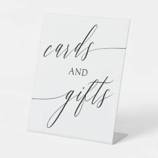 Elegante Minimalistische Calligrafy Cards Hochzeit Sockelschild