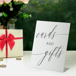 Elegante Minimalistische Calligrafy Cards Hochzeit Sockelschild