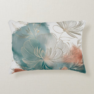 Elegante Minimalistische Cosmo Line Kunst, Dichtun Dekokissen