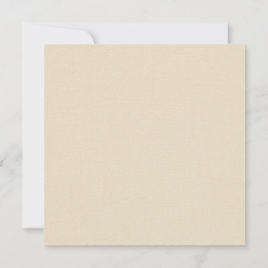 Elegante Minimalistische Creme-Linen-Effekt Hochze Save The Date (Rückseite)