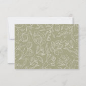 Elegante Minimalistische Detailkarten für Elfenbei RSVP Karte (Rückseite)