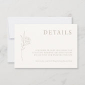Elegante Minimalistische Detailkarten für Elfenbei RSVP Karte (Vorderseite)
