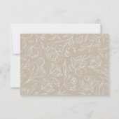 Elegante Minimalistische Detailkarten für Elfenbei RSVP Karte (Rückseite)