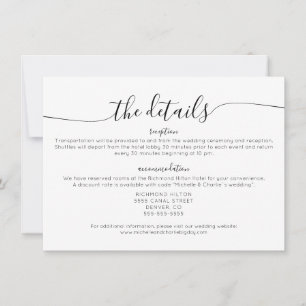 Elegante Minimalistische Details zur Hochzeit Einladung