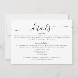 Elegante Minimalistische Details zur Hochzeit Einladung