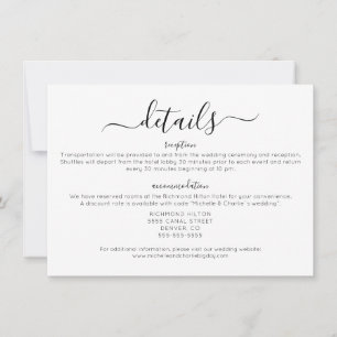 Elegante Minimalistische Details zur Hochzeit Einladung