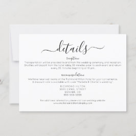 Elegante Minimalistische Details zur Hochzeit Einladung