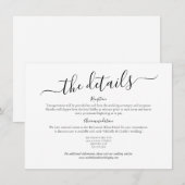 Elegante Minimalistische Details zur Hochzeit Einladung (Vorne/Hinten)