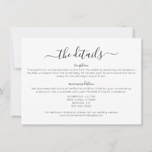 Elegante Minimalistische Details zur Hochzeit Einladung