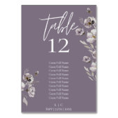 Elegante Minimalistische, dunkle lila Aquarell 10 Tischnummer (Vorderseite)