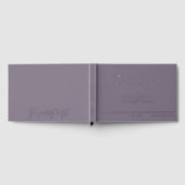 Elegante minimalistische dunkle lila Kalligraphief Gästebuch (Voll)