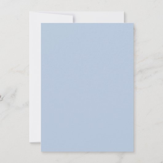 Elegante Minimalistische Dusty Blue Save the Date (Rückseite)