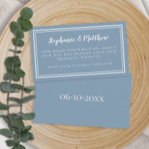 Elegante Minimalistische Dusty Blue Wedding Websit