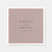 Elegante Minimalistische Dusty Mauve Calligraphy W