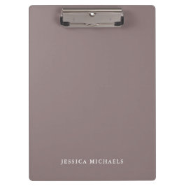Elegante Minimalistische Dusty Rose Personalisiert Klemmbrett