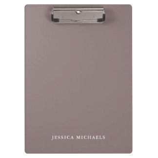 Elegante Minimalistische Dusty Rose Personalisiert Klemmbrett