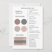 Elegante Minimalistische Dusty Rose und Sage Bride Einladung (Vorderseite)