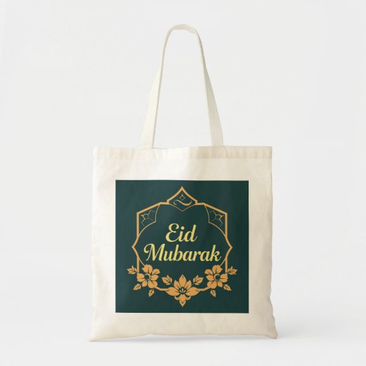 Elegante Minimalistische Eid Mubarak-Tasche Tragetasche (Vorne)