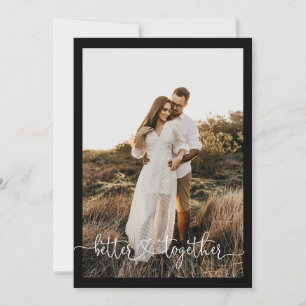 Elegante Minimalistische, einfache Foto-Engagement Einladung