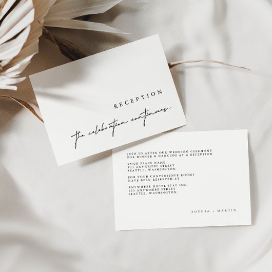 Elegante Minimalistische Einfache Hochzeitskarten RSVP Karte