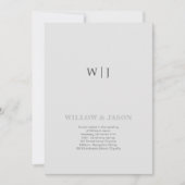 Elegante, minimalistische Einladung (Vorderseite)