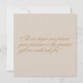 Elegante, minimalistische Einladung (Rückseite)