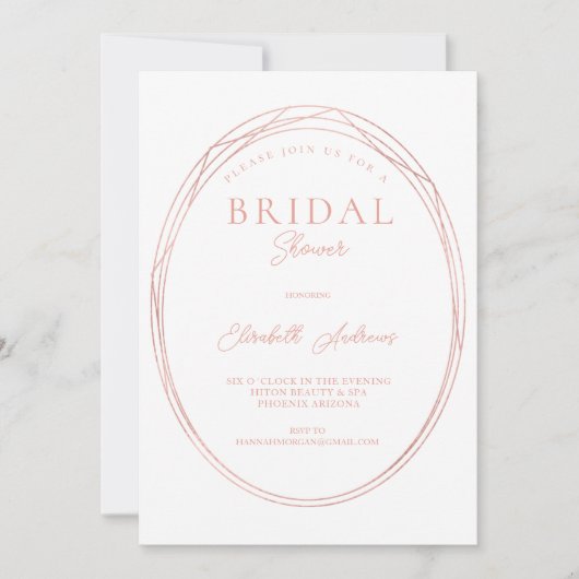 Elegante Minimalistische Einladung (Vorderseite)