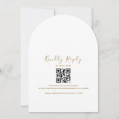 Elegante Minimalistische Einladung mit QR-Code (Rückseite)