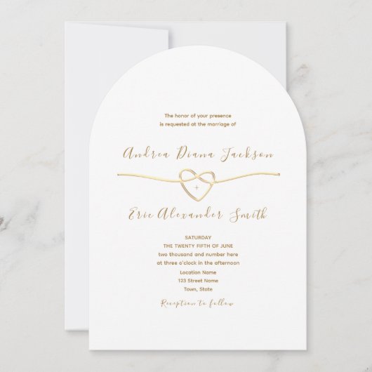 Elegante Minimalistische Einladung mit QR-Code (Vorderseite)