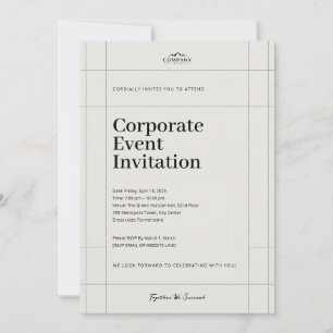 Elegante minimalistische Einladung zu einer Firmen
