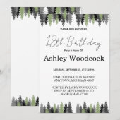 Elegante Minimalistische Einladung zum Geburtstag (Vorne/Hinten)