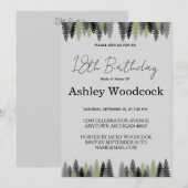 Elegante Minimalistische Einladung zum Geburtstag (Vorne/Hinten)