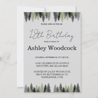 Elegante Minimalistische Einladung zum Geburtstag