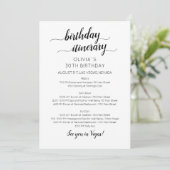 Elegante Minimalistische Einladung zum Geburtstag (Stehend Vorderseite)