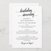 Elegante Minimalistische Einladung zum Geburtstag (Vorne/Hinten)