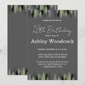 Elegante Minimalistische Einladung zum Geburtstag (Vorne/Hinten)