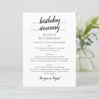 Elegante Minimalistische Einladung zum Geburtstag
