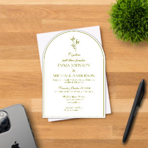 Elegante Minimalistische Einladung zur Hochzeit