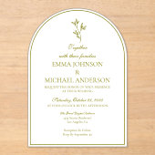 Elegante Minimalistische Einladung zur Hochzeit (Vorderseite)