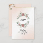 Elegante Minimalistische Einladung zur Hochzeit (Vorne/Hinten)