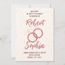 Elegante Minimalistische Einladung zur Hochzeit
