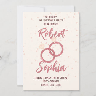 Elegante Minimalistische Einladung zur Hochzeit
