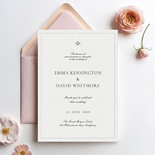 Elegante Minimalistische Einladung zur Hochzeit