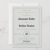 Elegante Minimalistische Einladung zur Hochzeit (Vorderseite)